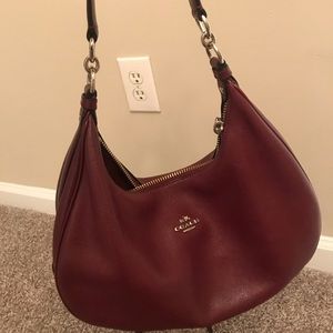 Beautiful oxblood coach bag